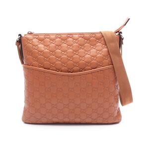 Gucci Guccissima Shoulder Bag Leather Brown